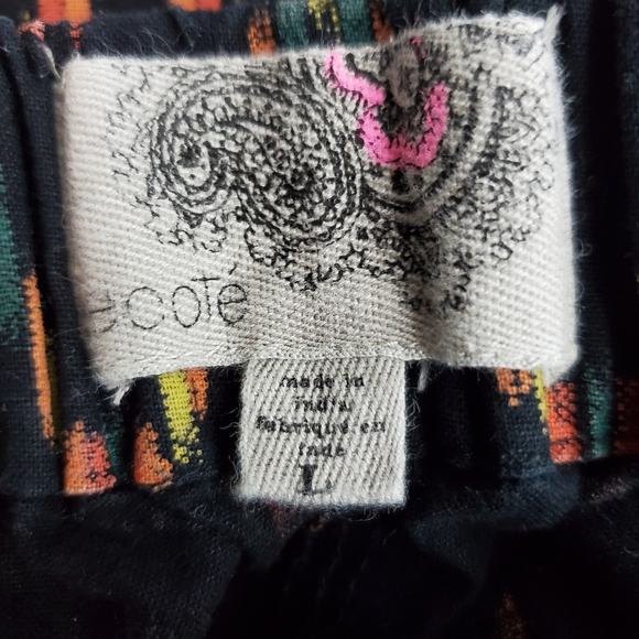 Ecote 100% Cotton Rainbow Geometric Shorts Sz Lg - Picture 5 of 5